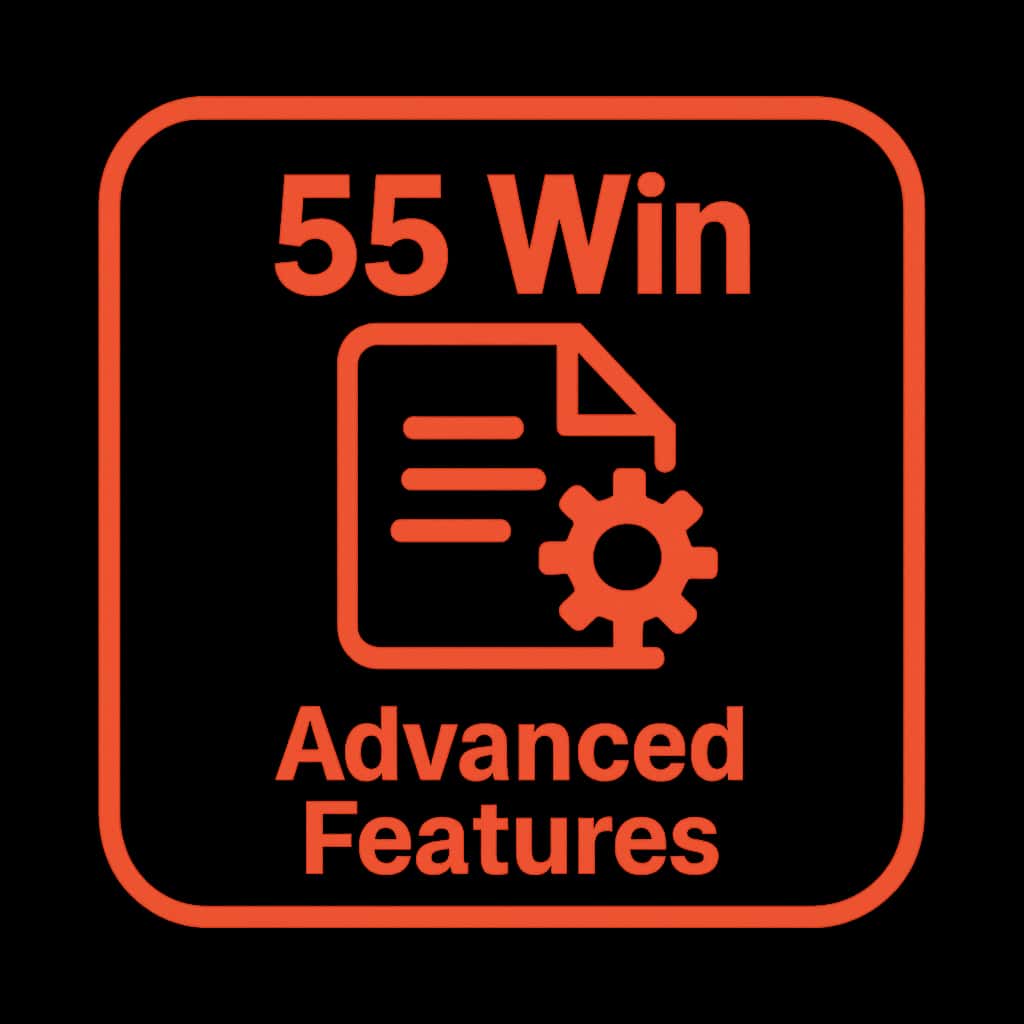 Icon representing the 55 Win Advanced Features.