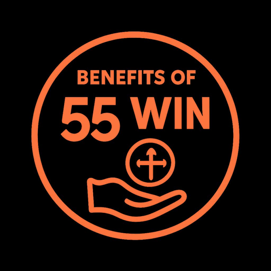 An icon depicting the concept of 55 Win benefits.