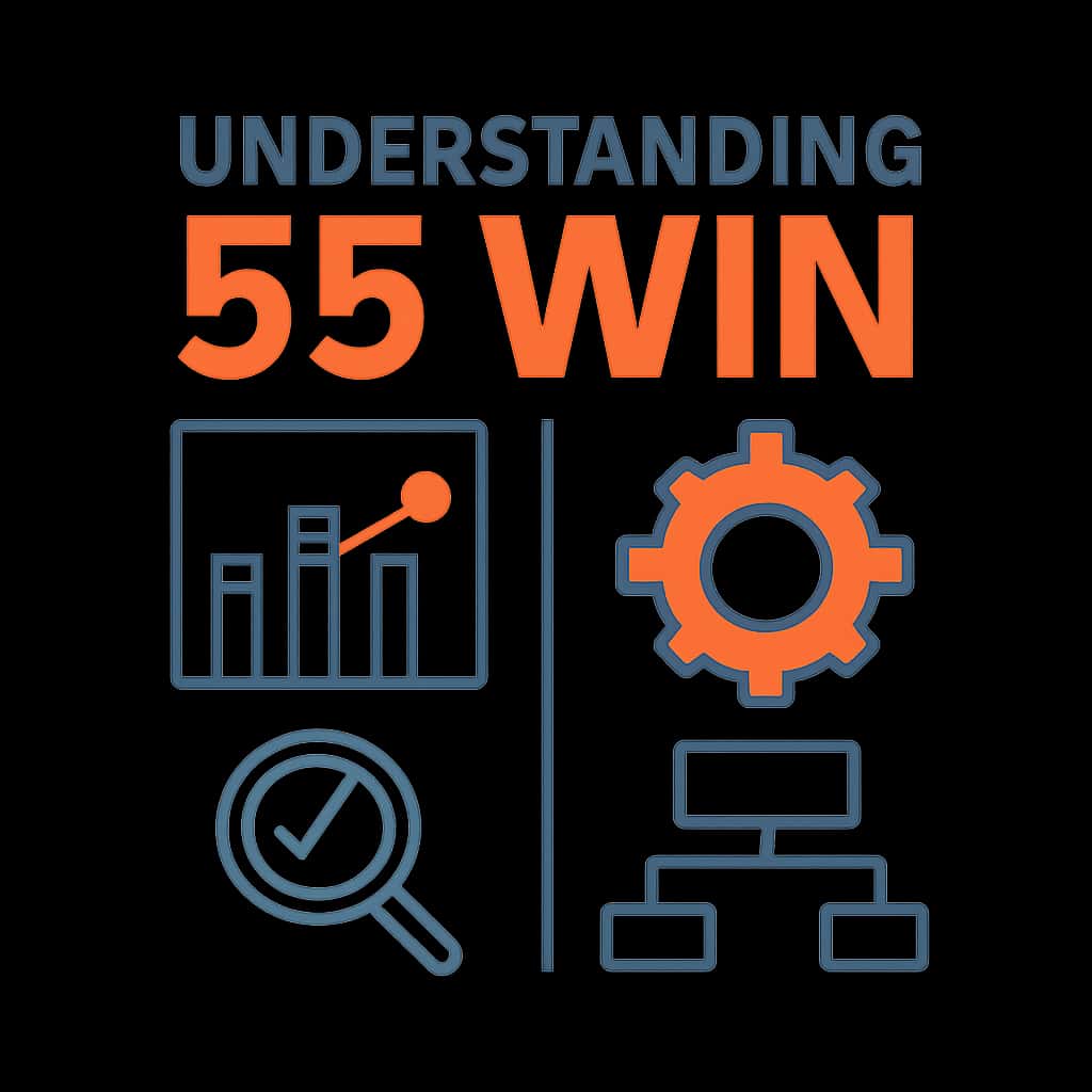 An educational diagram of the functionalities of 55 Win.